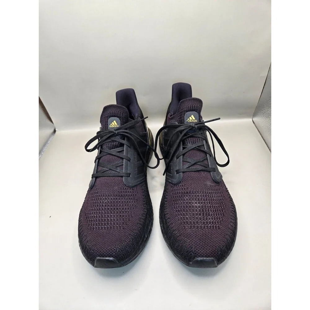 Adidas UltraBoost 20 Shoes Men's 10.5 Core Black Gold Running Athletic Sneakers